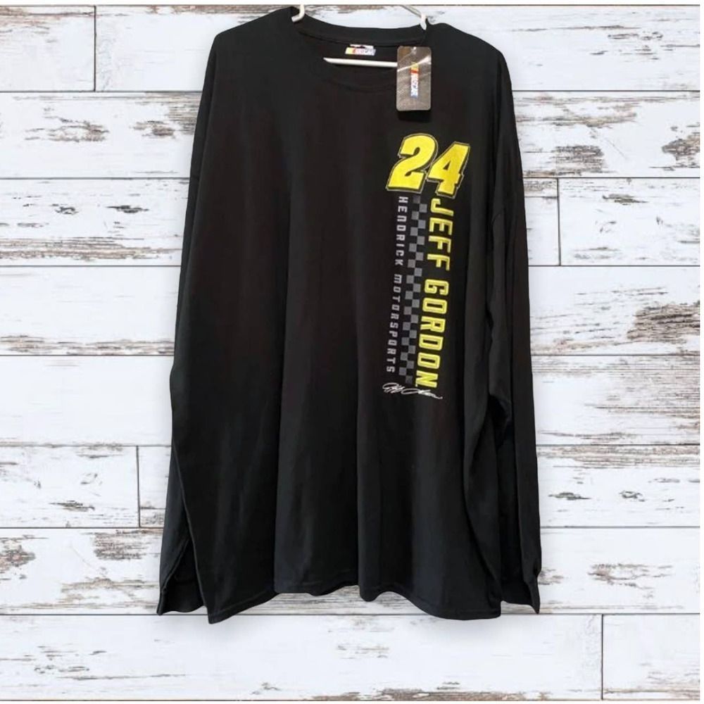 NWT Jeff Gordon #24 Nascar Racing Long Sleeve Black T-Shirt Size 3XL